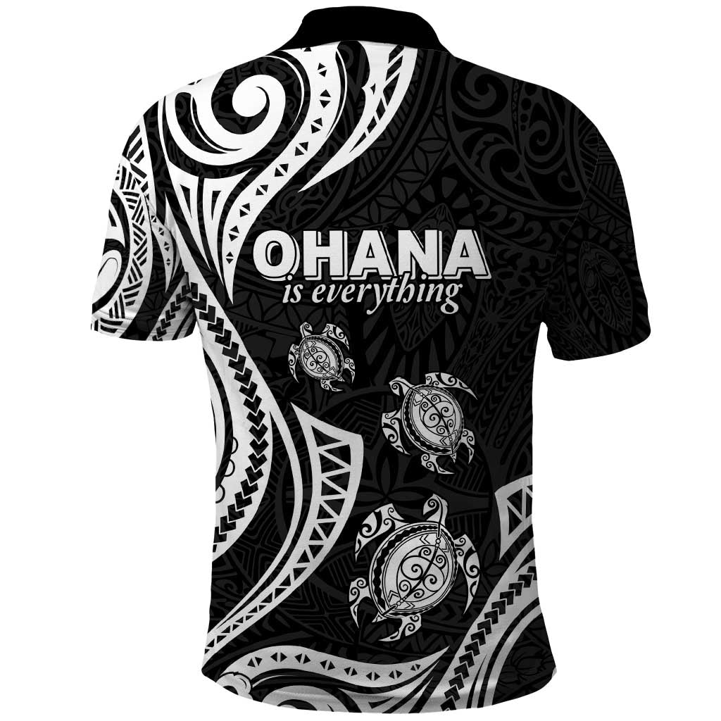 Hawaii Ohana Means Family Polo Shirt Sea Turtle Polynesian Style