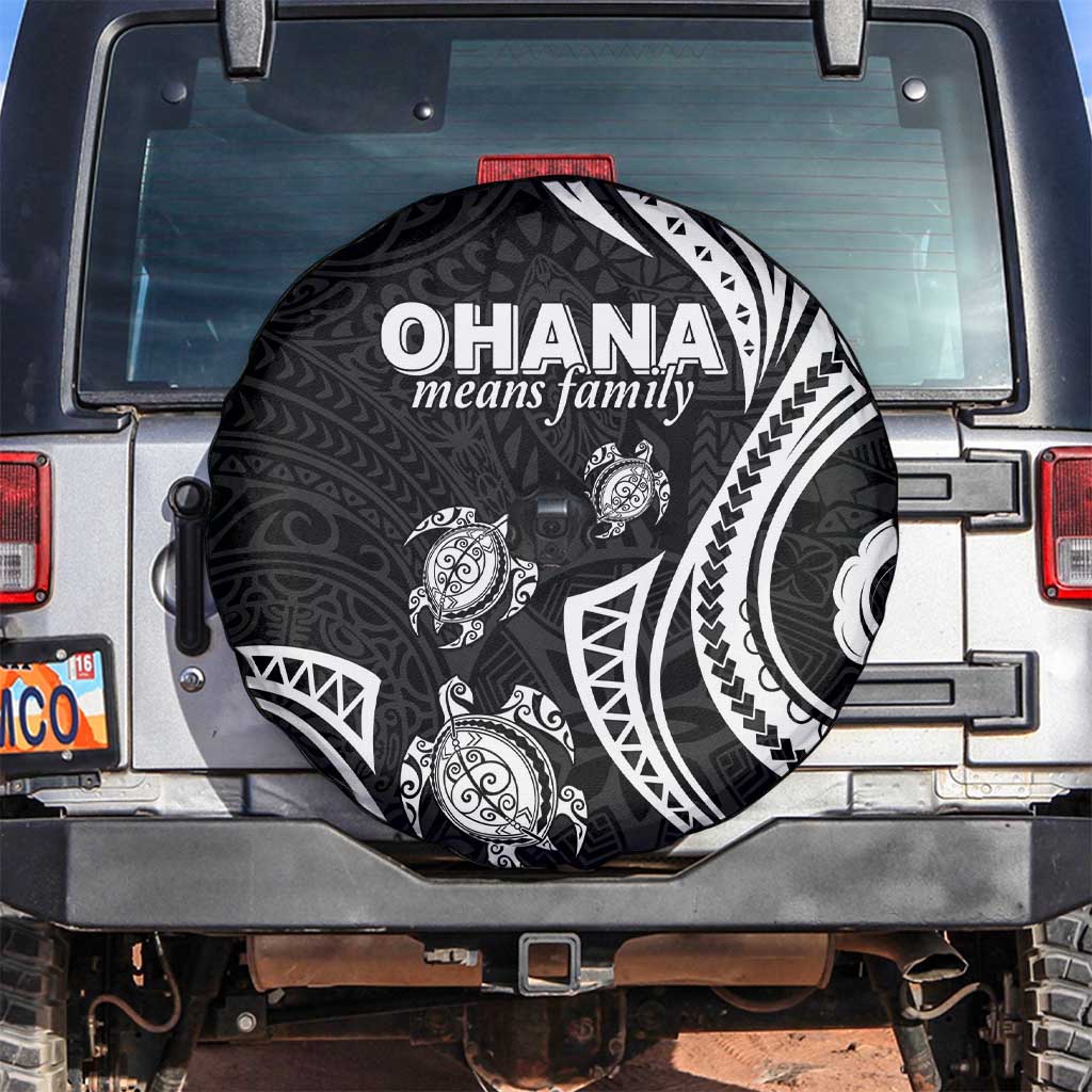 Hawaii Ohana Means Family Spare Tire Cover Sea Turtle Polynesian Style