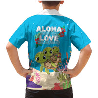 Ohana Hawaii Family Matching Mermaid Dress and Hawaiian Shirt Kawaii Family Turtle