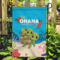 Ohana Hawaii Garden Flag Kawaii Family Turtle LT05 Garden Flag Blue - Polynesian Pride