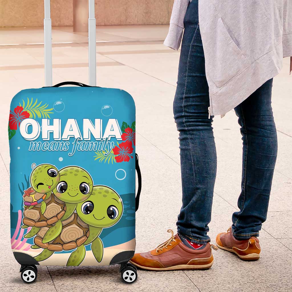 Ohana Hawaii Luggage Cover Kawaii Family Turtle