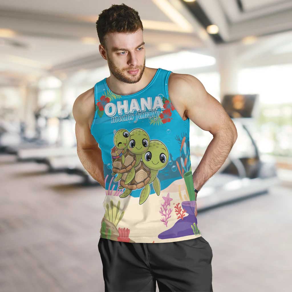 Ohana Hawaii Men Tank Top Kawaii Family Turtle