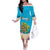 Ohana Hawaii Off The Shoulder Long Sleeve Dress Kawaii Family Turtle