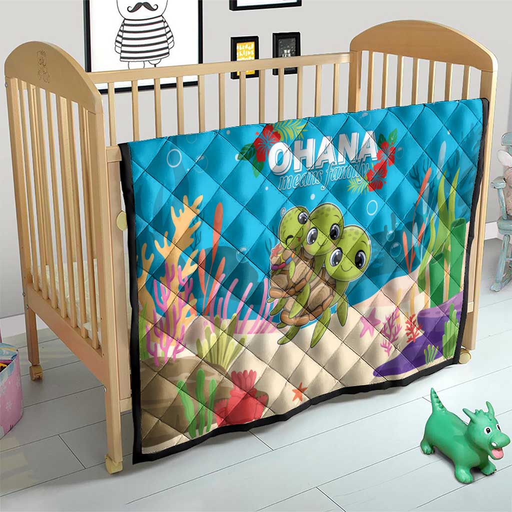 Ohana Hawaii Quilt Kawaii Family Turtle