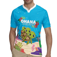 Ohana Hawaii Rugby Jersey Kawaii Family Turtle LT05 - Polynesian Pride