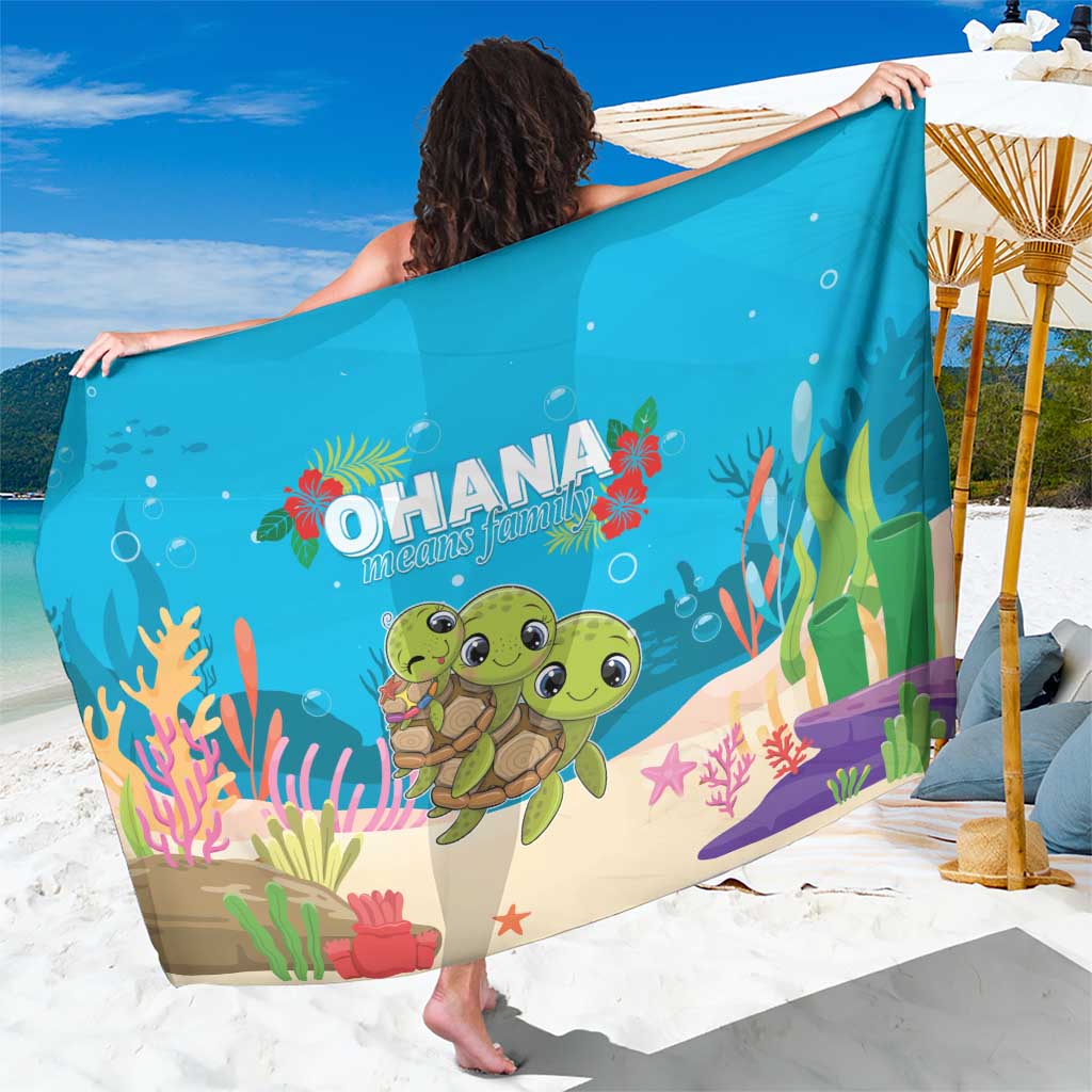 Ohana Hawaii Sarong Kawaii Family Turtle