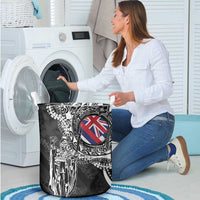 Hawaii King Flag Laundry Basket Hawaiian Maile Lei - Polynesian Pride