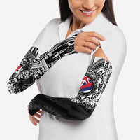 Hawaii King Flag Arm Sleeves Hawaiian Maile Lei - Polynesian Pride