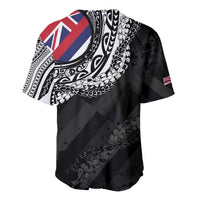 Hawaii King Flag Baseball Jersey Hawaiian Maile Lei - Polynesian Pride