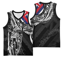 Hawaii King Flag Basketball Jersey Hawaiian Maile Lei - Polynesian Pride