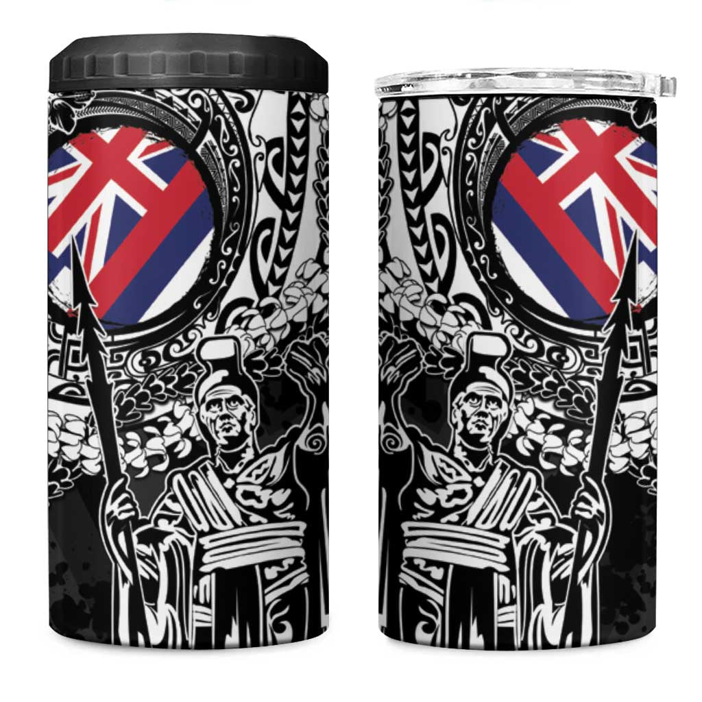 Hawaii King Flag 4 in 1 Can Cooler Tumbler Hawaiian Maile Lei - Polynesian Pride