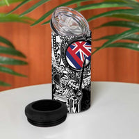 Hawaii King Flag 4 in 1 Can Cooler Tumbler Hawaiian Maile Lei - Polynesian Pride