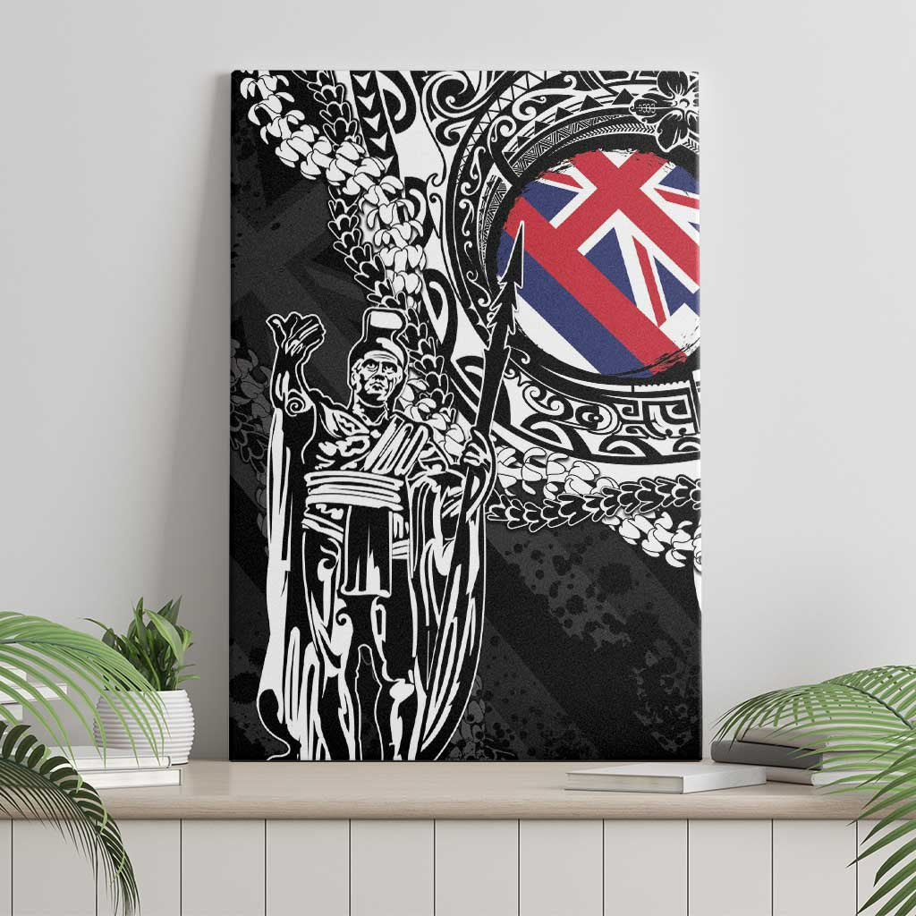 Hawaii King Flag Canvas Wall Art Hawaiian Maile Lei - Polynesian Pride
