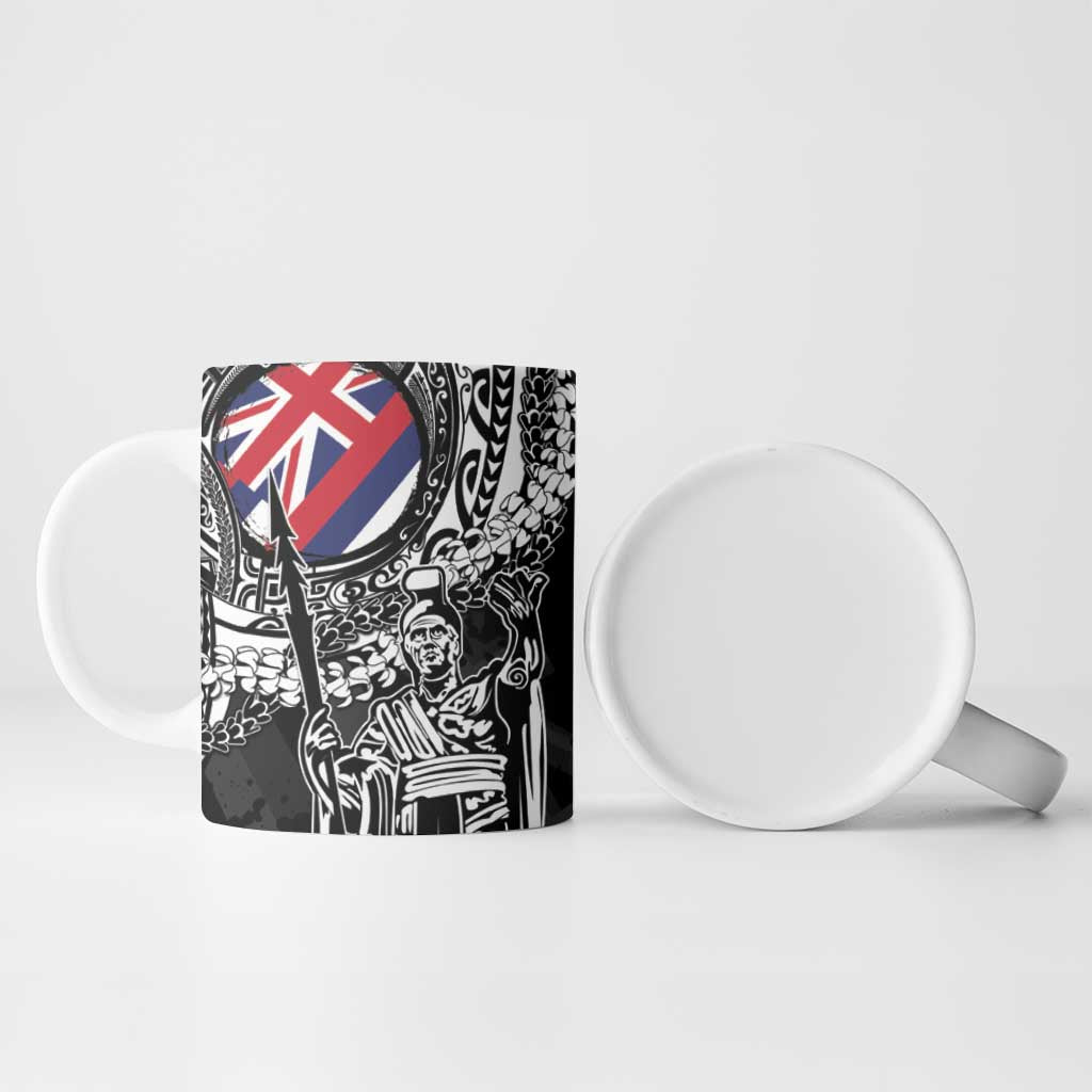 Hawaii King Flag Ceramic Mug Hawaiian Maile Lei - Polynesian Pride