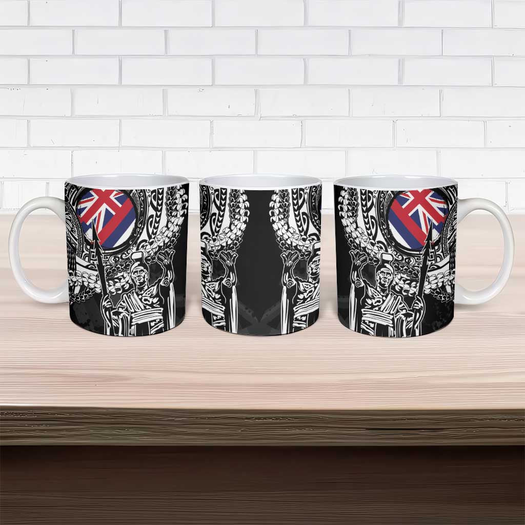 Hawaii King Flag Ceramic Mug Hawaiian Maile Lei - Polynesian Pride