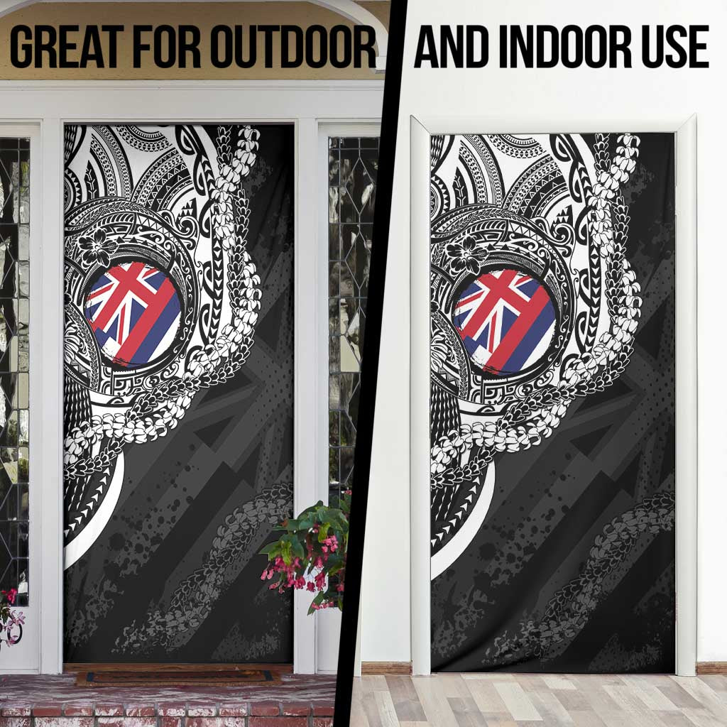 Hawaii King Flag Door Cover Hawaiian Maile Lei - Polynesian Pride