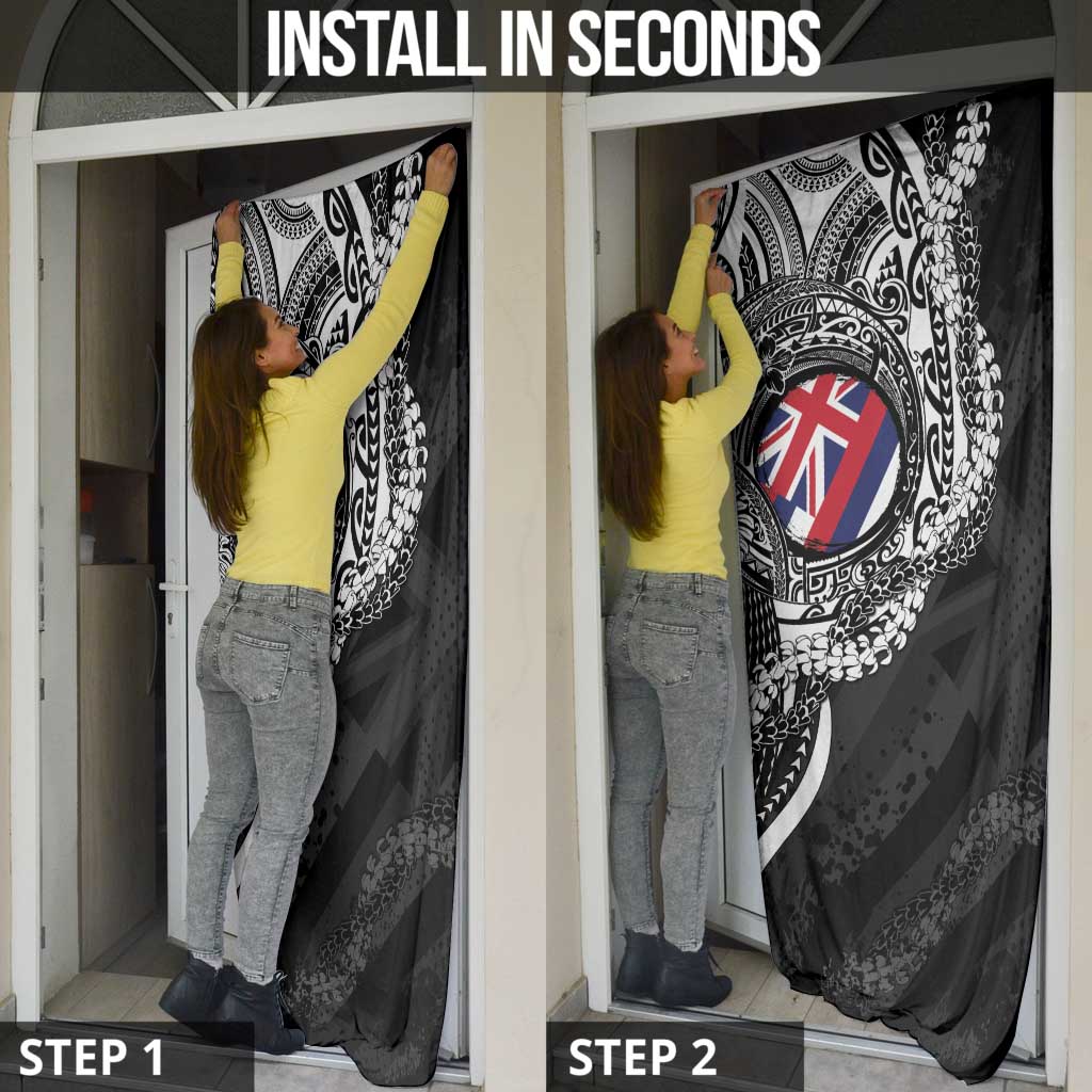 Hawaii King Flag Door Cover Hawaiian Maile Lei - Polynesian Pride