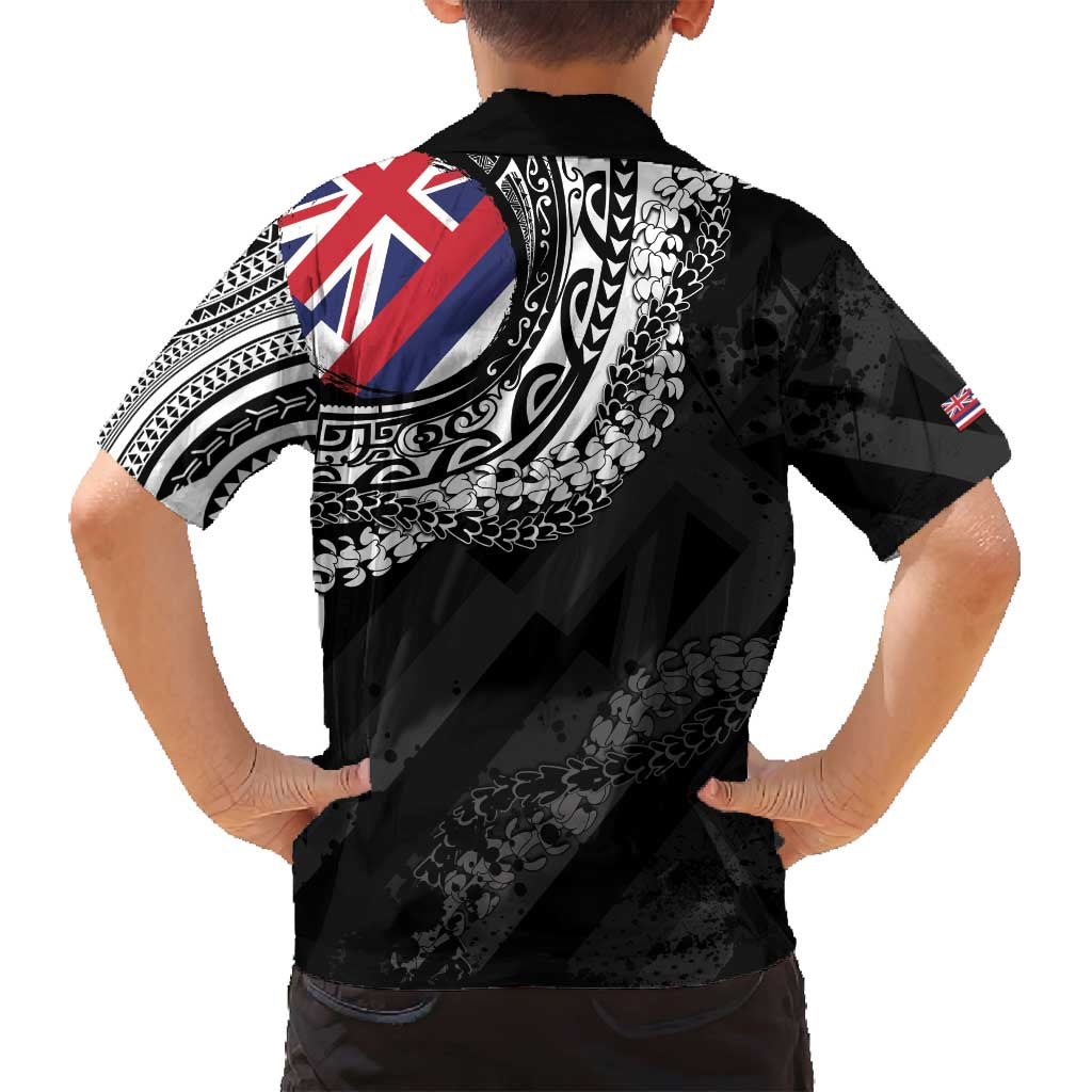 Hawaii King Flag Family Matching Long Sleeve Bodycon Dress and Hawaiian Shirt Hawaiian Maile Lei - Polynesian Pride