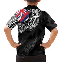 Hawaii King Flag Family Matching Short Sleeve Bodycon Dress and Hawaiian Shirt Hawaiian Maile Lei - Polynesian Pride