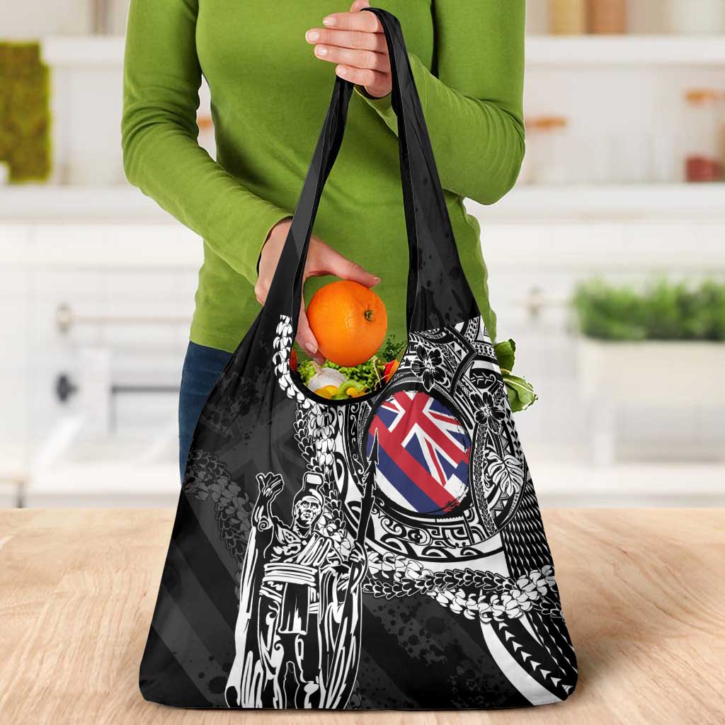 Hawaii King Flag Grocery Bag Hawaiian Maile Lei - Polynesian Pride