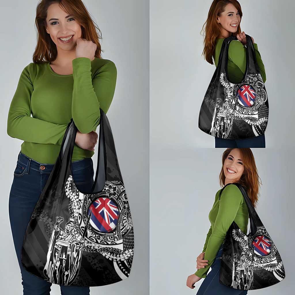 Hawaii King Flag Grocery Bag Hawaiian Maile Lei - Polynesian Pride