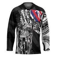 Hawaii King Flag Hockey Jersey Hawaiian Maile Lei - Polynesian Pride