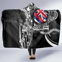 Hawaii King Flag Hooded Blanket Hawaiian Maile Lei - Polynesian Pride