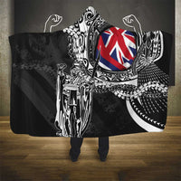 Hawaii King Flag Hooded Blanket Hawaiian Maile Lei - Polynesian Pride