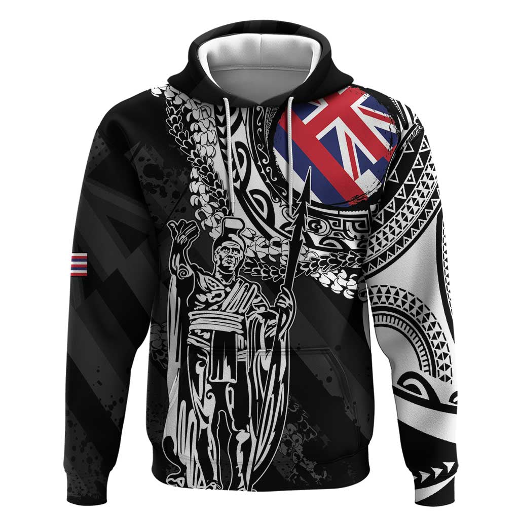 Hawaii King Flag Hoodie Hawaiian Maile Lei - Polynesian Pride