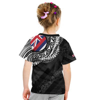 Hawaii King Flag Kid T Shirt Hawaiian Maile Lei - Polynesian Pride