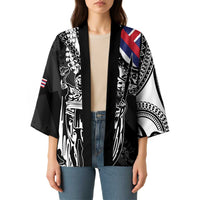 Hawaii King Flag Kimono Hawaiian Maile Lei - Polynesian Pride