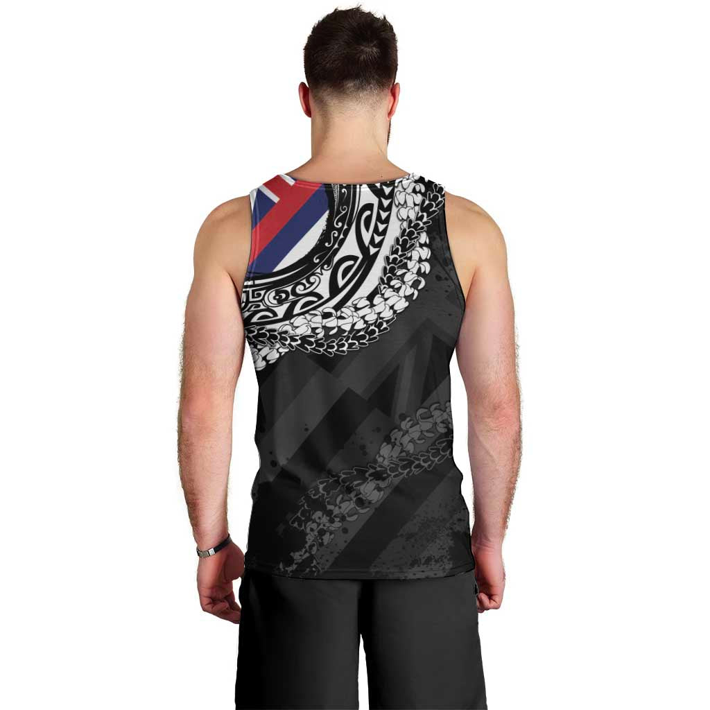 Hawaii King Flag Men Tank Top Hawaiian Maile Lei - Polynesian Pride