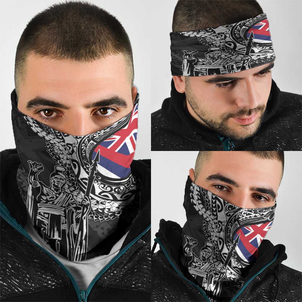 Hawaii King Flag Neck Gaiter Hawaiian Maile Lei - Polynesian Pride