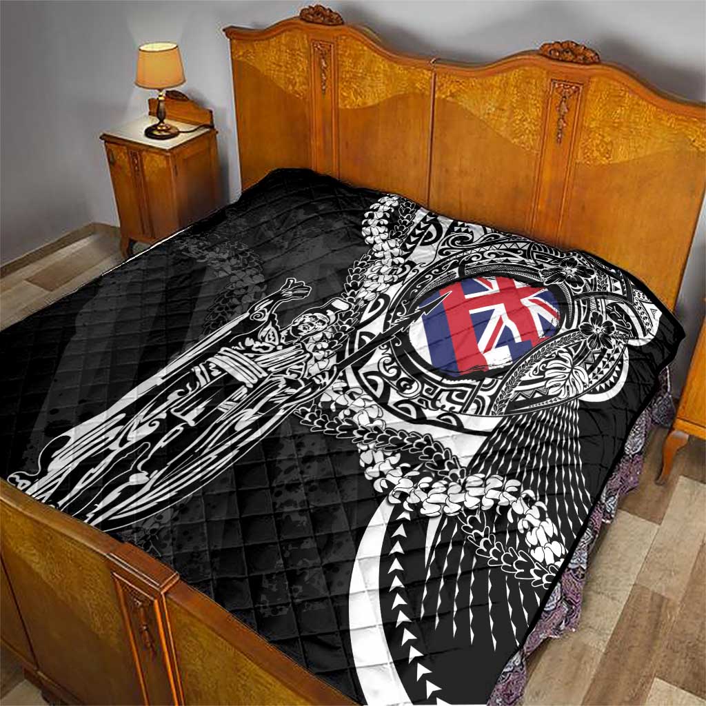 Hawaii King Flag Quilt Hawaiian Maile Lei - Polynesian Pride