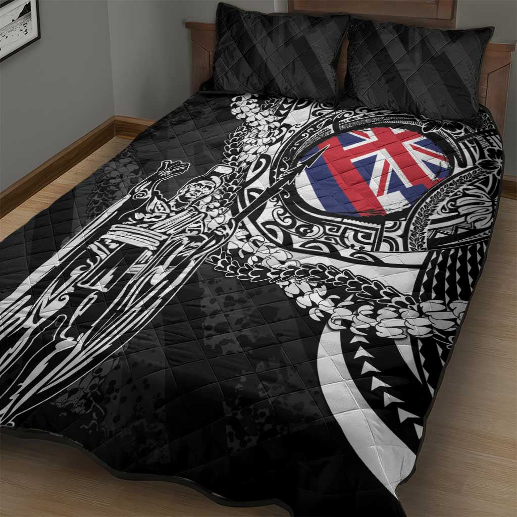 Hawaii King Flag Quilt Bed Set Hawaiian Maile Lei - Polynesian Pride