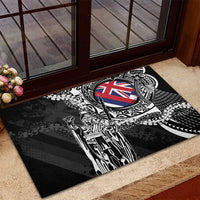 Hawaii King Flag Rubber Doormat Hawaiian Maile Lei - Polynesian Pride