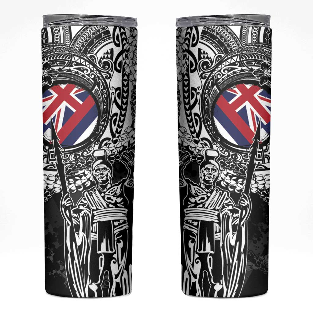 Hawaii King Flag Skinny Tumbler Hawaiian Maile Lei - Polynesian Pride