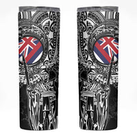 Hawaii King Flag Skinny Tumbler Hawaiian Maile Lei - Polynesian Pride