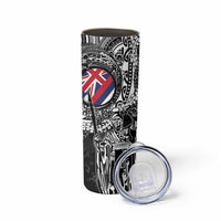 Hawaii King Flag Skinny Tumbler Hawaiian Maile Lei - Polynesian Pride