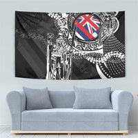 Hawaii King Flag Tapestry Hawaiian Maile Lei - Polynesian Pride