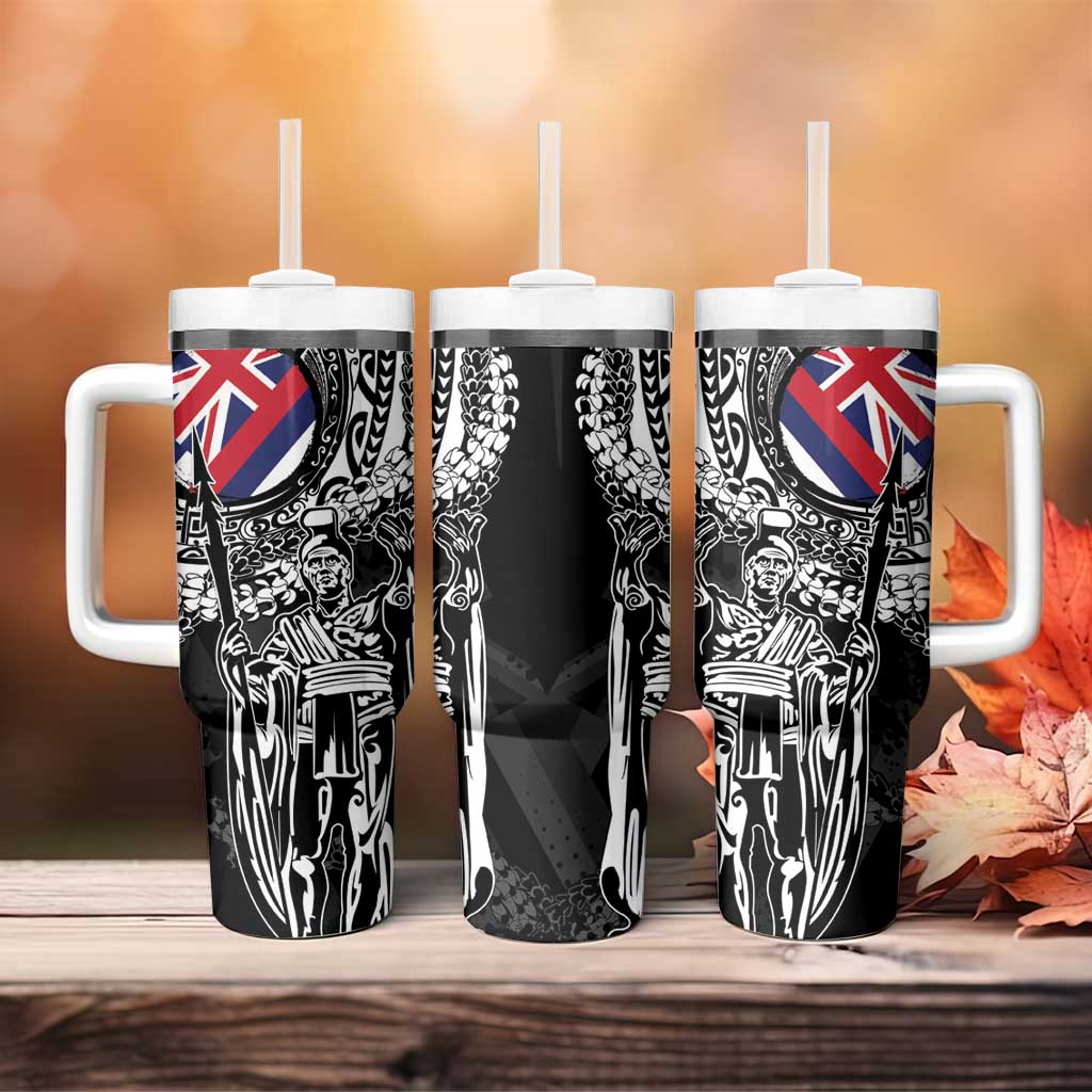 Hawaii King Flag Tumbler With Handle Hawaiian Maile Lei - Polynesian Pride