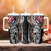 Hawaii King Flag Tumbler With Handle Hawaiian Maile Lei - Polynesian Pride