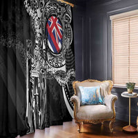 Hawaii King Flag Window Curtain Hawaiian Maile Lei - Polynesian Pride