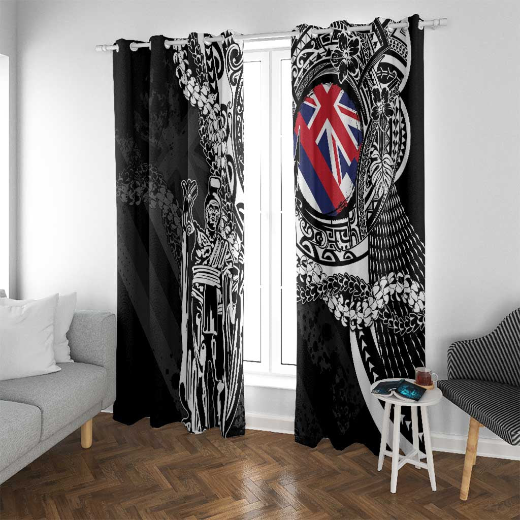 Hawaii King Flag Window Curtain Hawaiian Maile Lei - Polynesian Pride