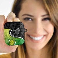 New Zealand Cook Islands AirPods Case Maori Tiki With Circle Stars Turtle - Polynesian Pride