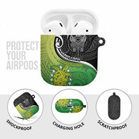 New Zealand Cook Islands AirPods Case Maori Tiki With Circle Stars Turtle - Polynesian Pride