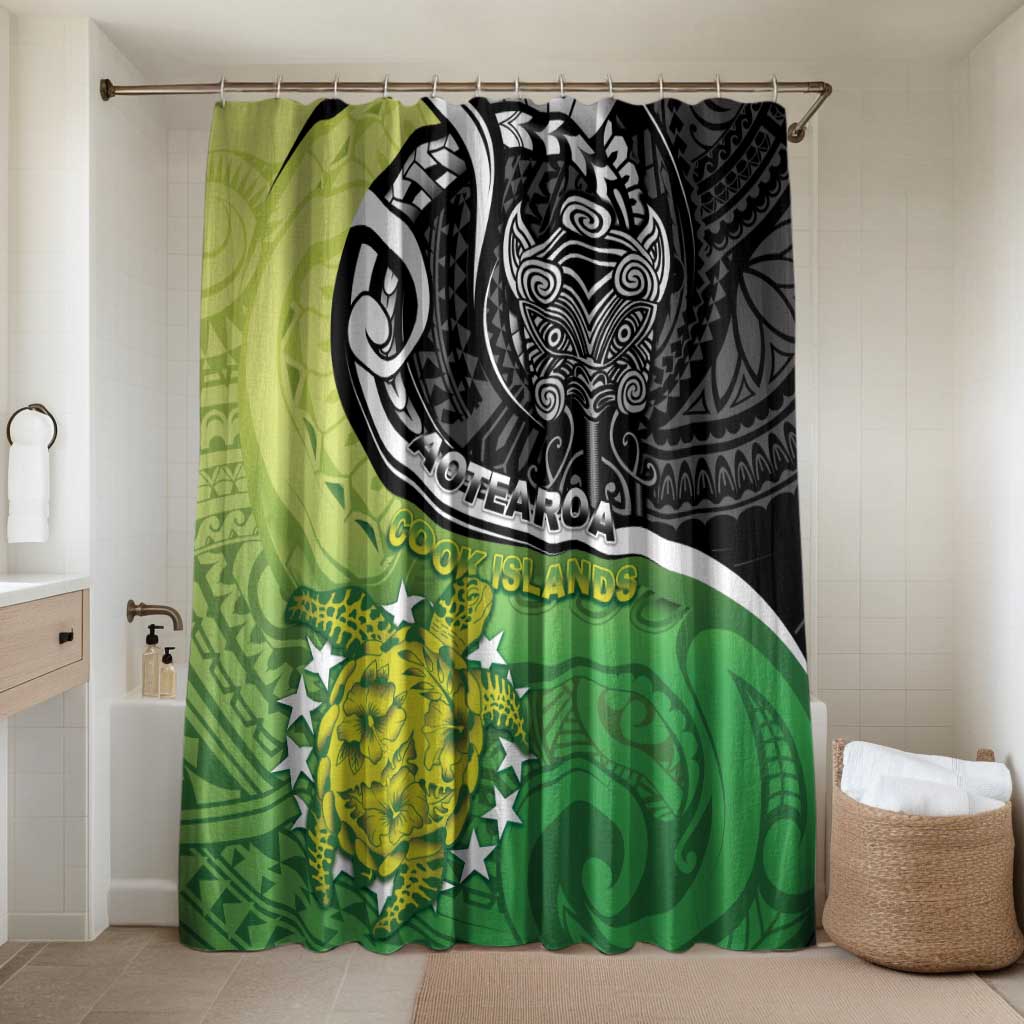 New Zealand Cook Islands Bathroom Set Maori Tiki With Circle Stars Turtle - Polynesian Pride