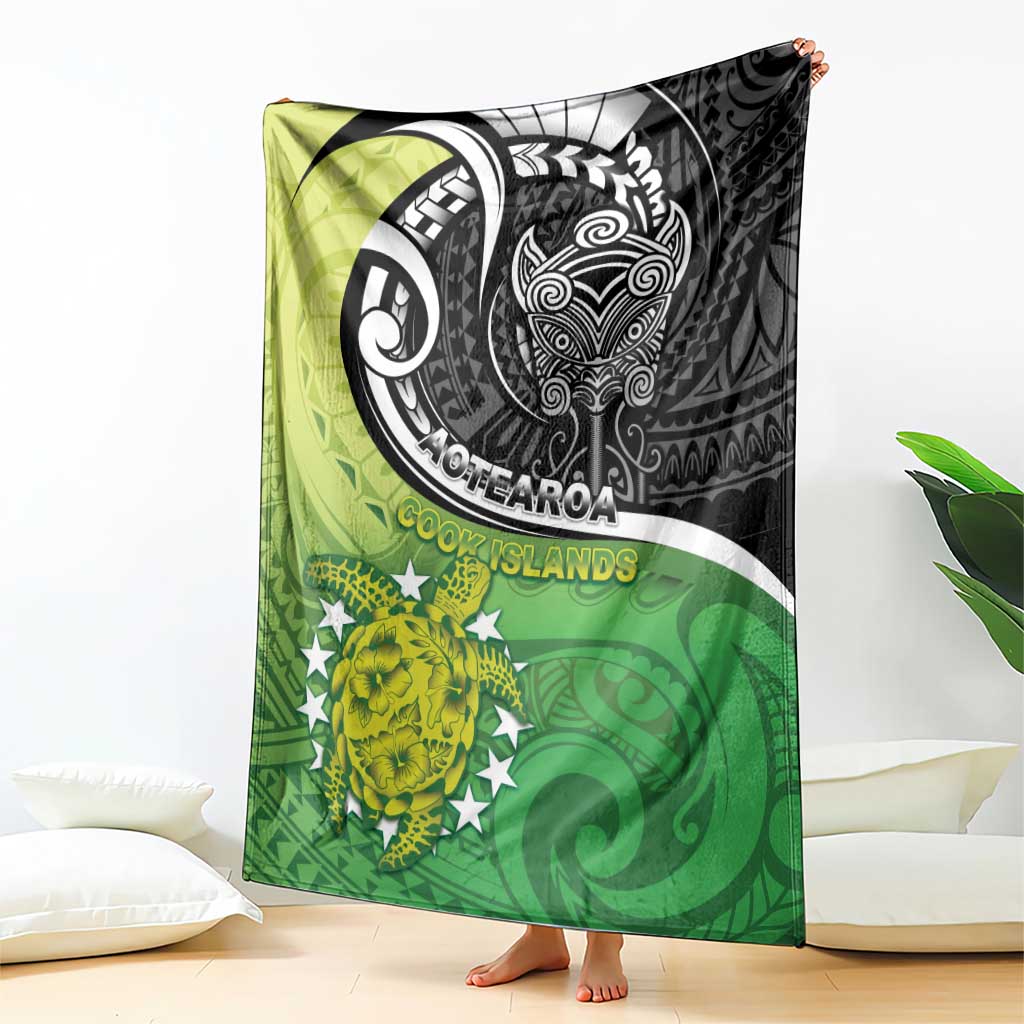 New Zealand Cook Islands Blanket Maori Tiki With Circle Stars Turtle - Polynesian Pride
