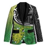 Custom New Zealand Cook Islands Blazer Maori Tiki With Circle Stars Turtle - Polynesian Pride