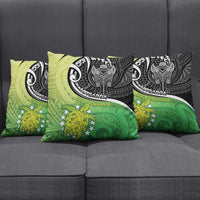 New Zealand Cook Islands Pillow Cover Maori Tiki With Circle Stars Turtle - Polynesian Pride
